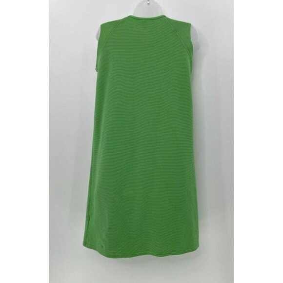 Hanna Andersson Women’s Kelly Green Ribbed Textured Knit Dress Sz Sm, USA, FLAW - Picture 2 of 13